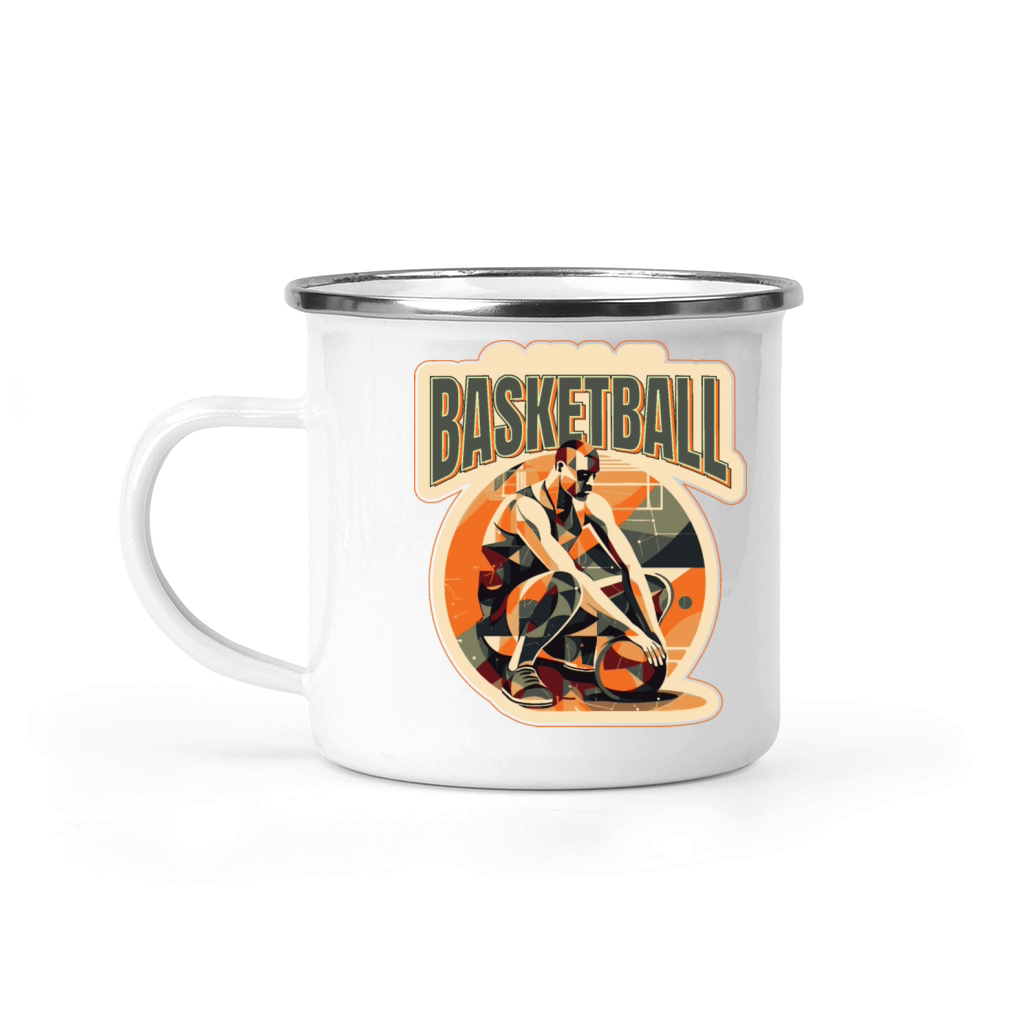 Basketball Player Geometric Camping Mug