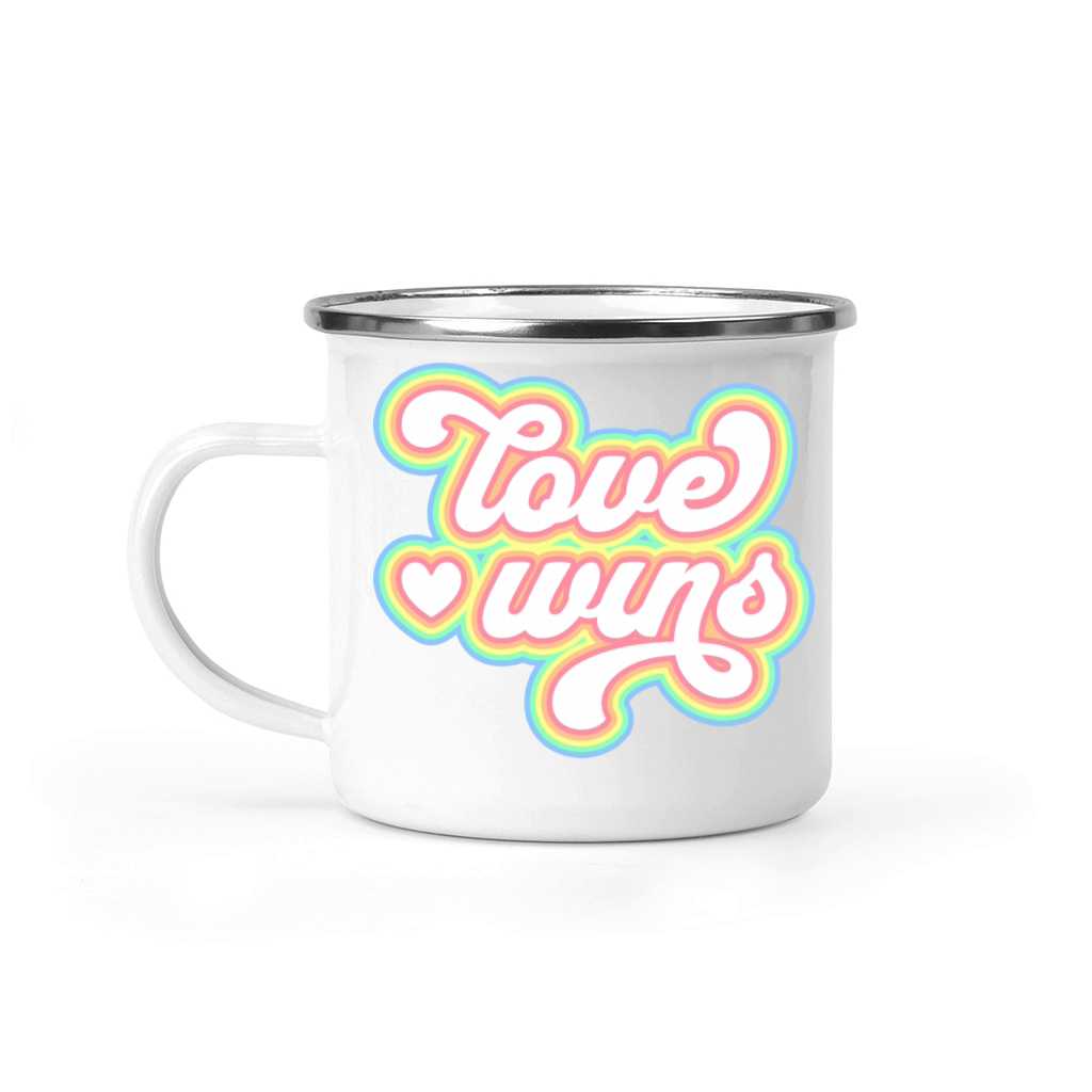 Love wins pride month 2023 Camping Mug