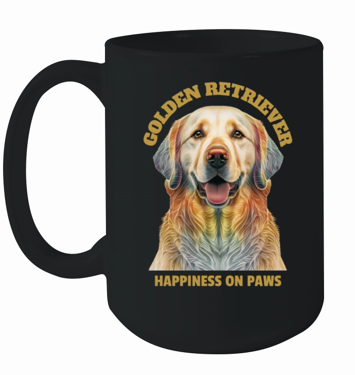 Golden retriever dog portrait with funny quote Ceramic Mug