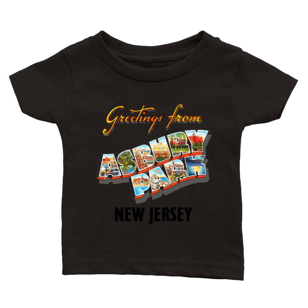 Greetings From Asbury Park New Jersey NJ Vintage Classic Baby Crewneck T-shirt