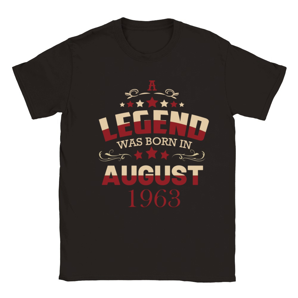 A legend was born in August 1963 Classic Kids Crewneck T-shirt