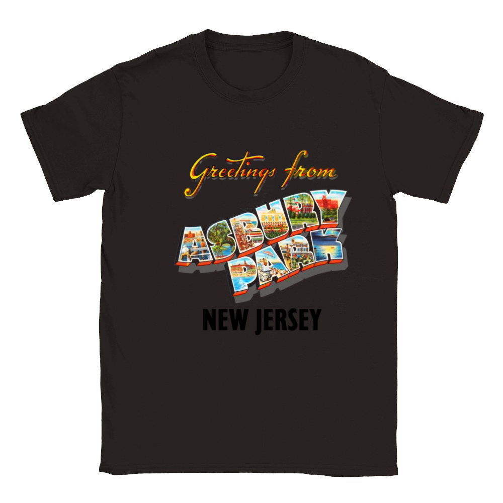 Greetings From Asbury Park New Jersey NJ Vintage Classic Kids Crewneck T-shirt