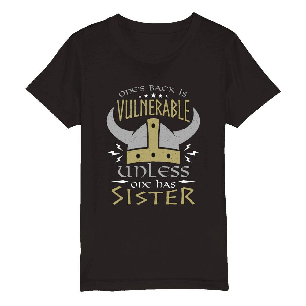 Norse Mythology Ones Back Is Vulnerable Norse Organic Kids Crewneck T-shirt