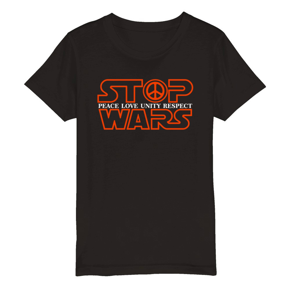 STOP WARS Organic Kids Crewneck T-shirt