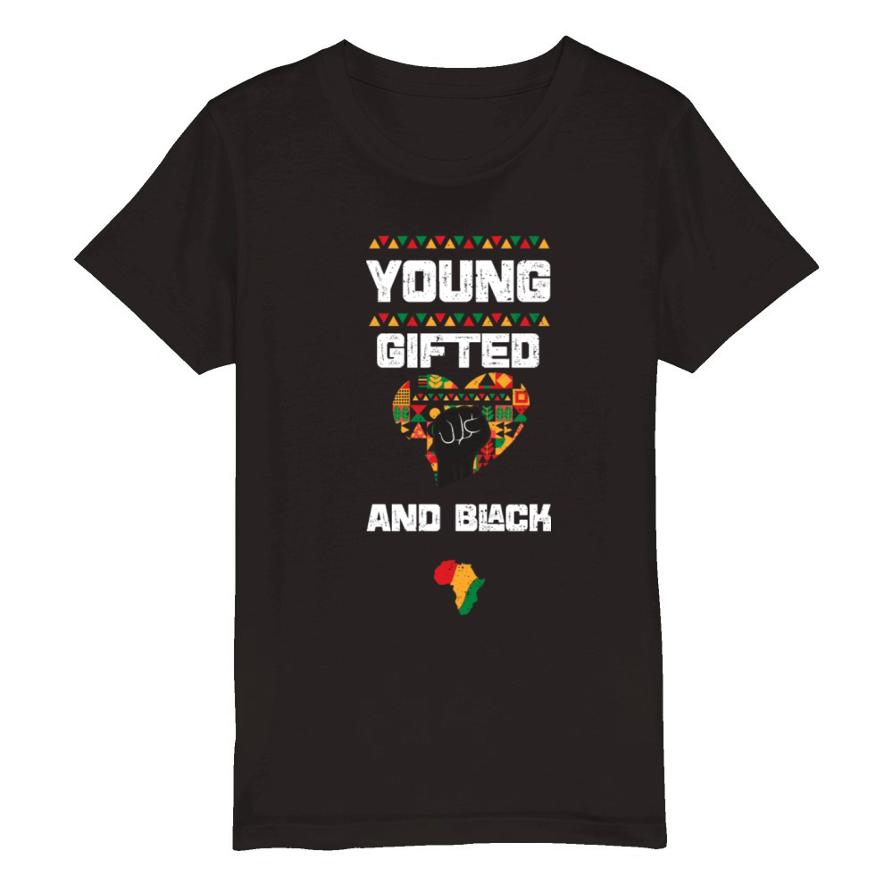 Young Gifted And Black Organic Kids Crewneck T-shirt