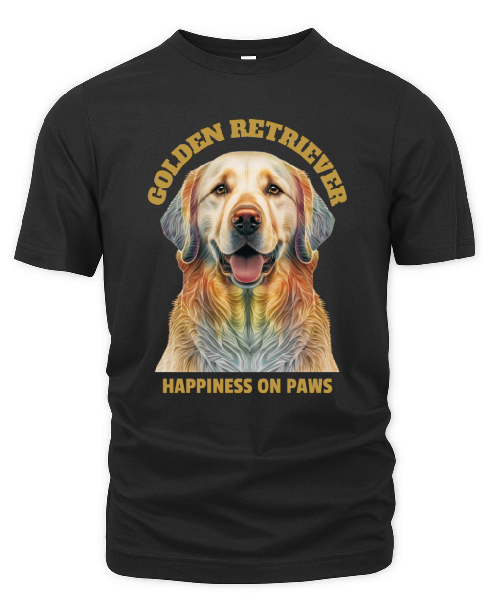 Golden retriever dog portrait with funny quote Organic Unisex T-shirt