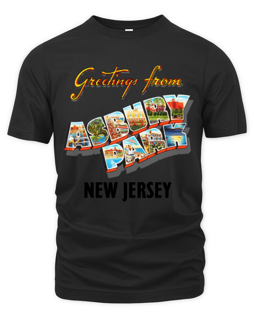 Greetings From Asbury Park New Jersey NJ Vintage Organic Unisex T-shirt