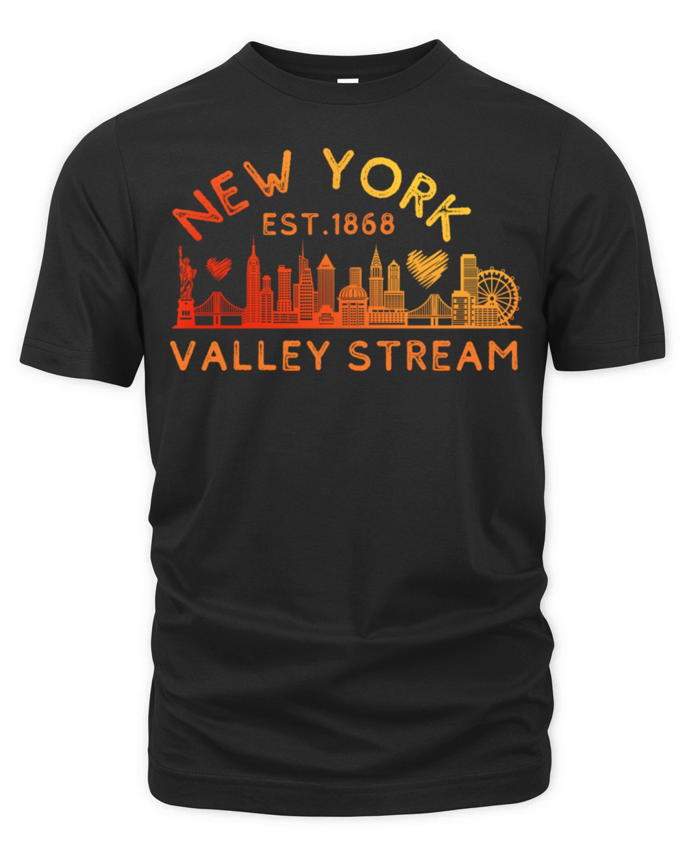 Valley Stream New York Established 1868 Home Town Organic Unisex T-shirt