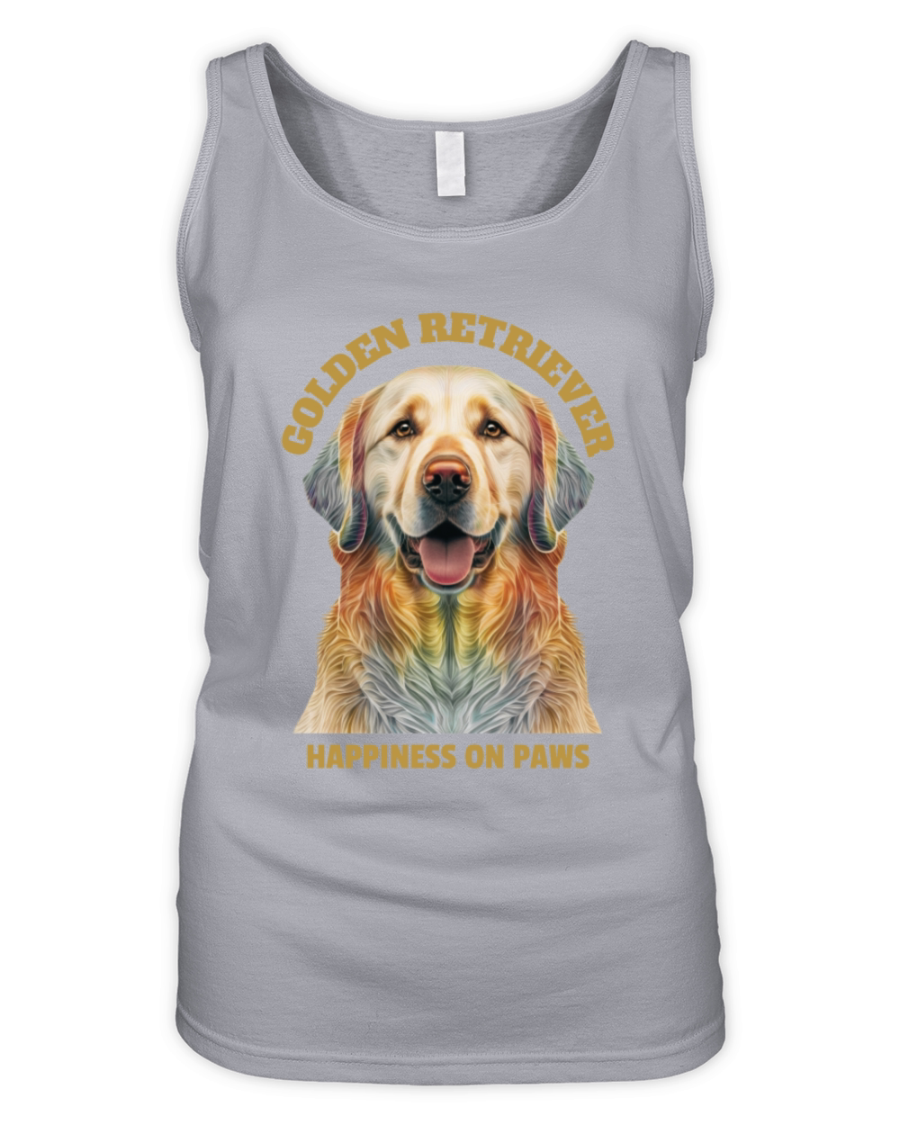 Golden retriever dog portrait with funny quote Organic Women's Tank Top