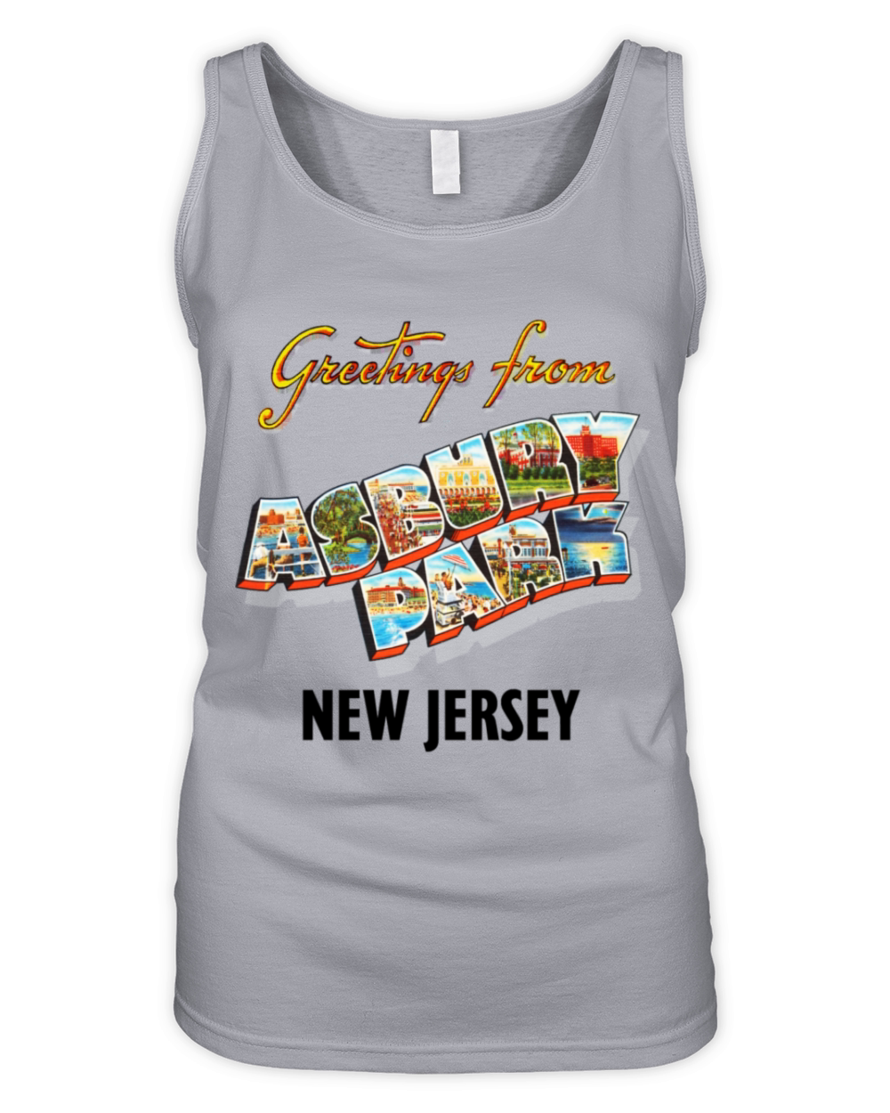 Greetings From Asbury Park New Jersey NJ Vintage Organic Women's Tank Top