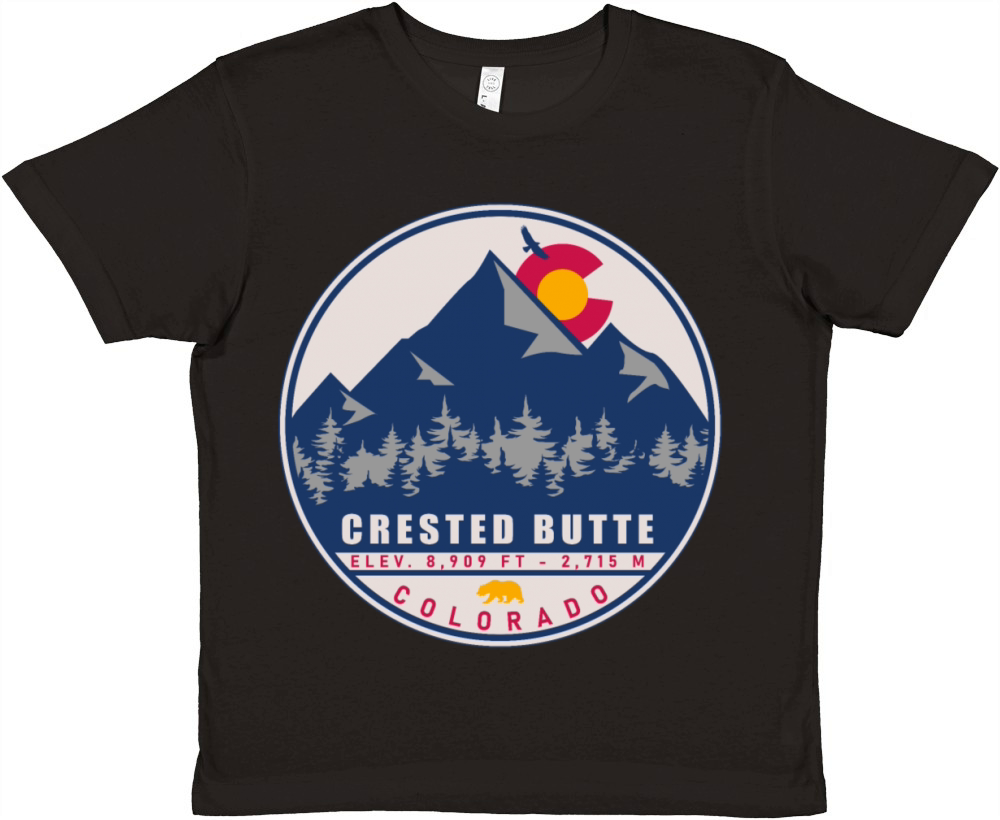 Crested Butte Colorado - Camping Skiing Souvenirs Premium Kids Crewneck T-shirt