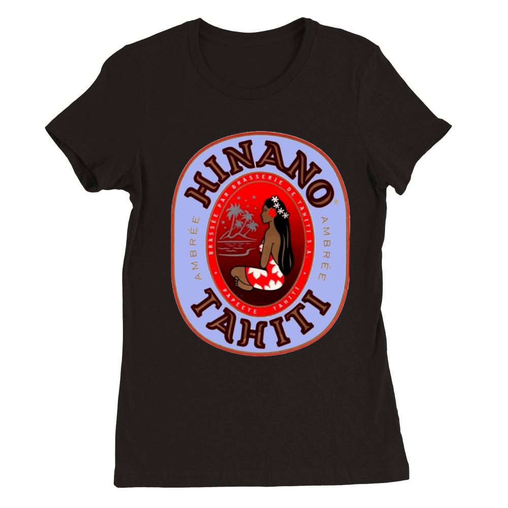 Hinano Tahiti Vintage Premium Womens Crewneck T-shirt