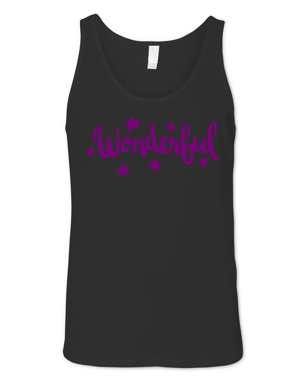 Wonderful Slogan with Stars Unisex Jersey Tank