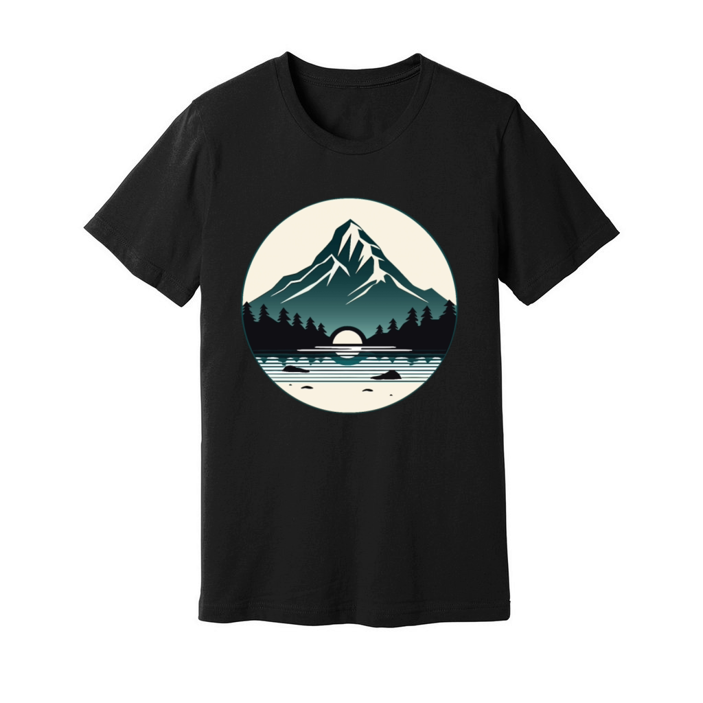 Peak - Minimalist Nature Design Unisex Jersey Tee