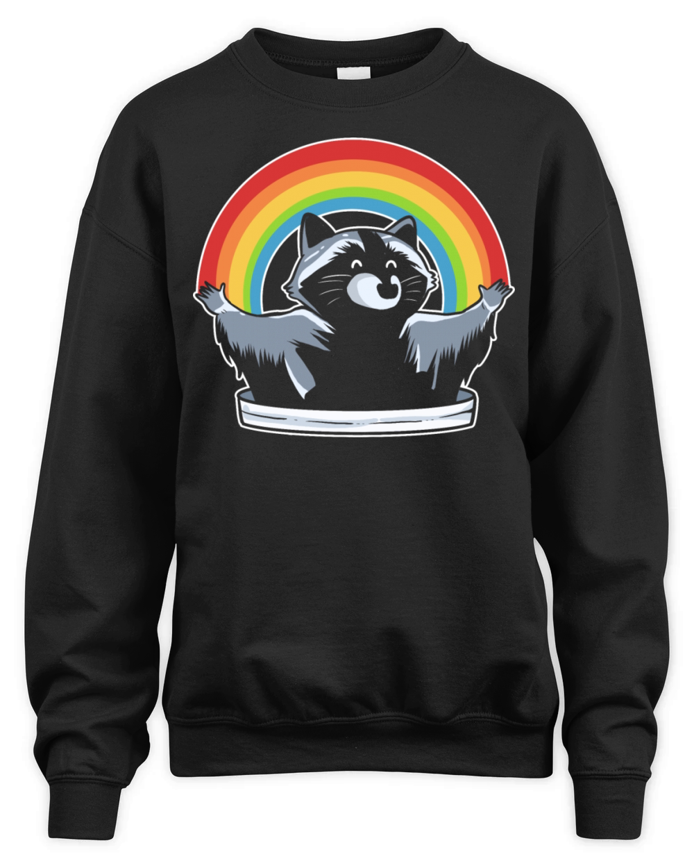 Garbage Raccoon Bisexual Gift Unisex Premium Crewneck Sweatshirt