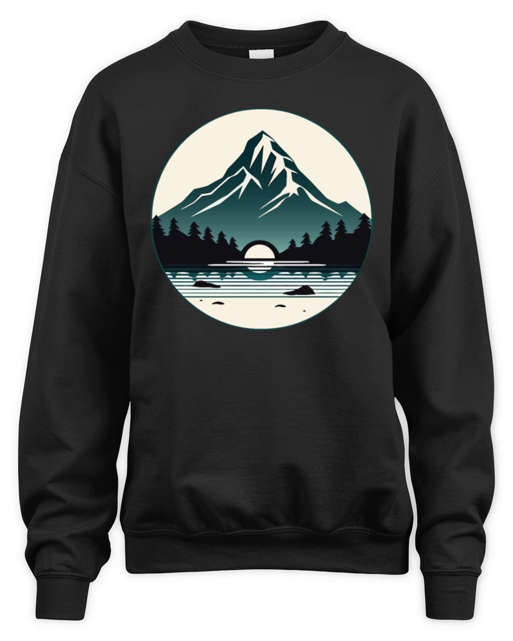 Peak - Minimalist Nature Design Unisex Premium Crewneck Sweatshirt