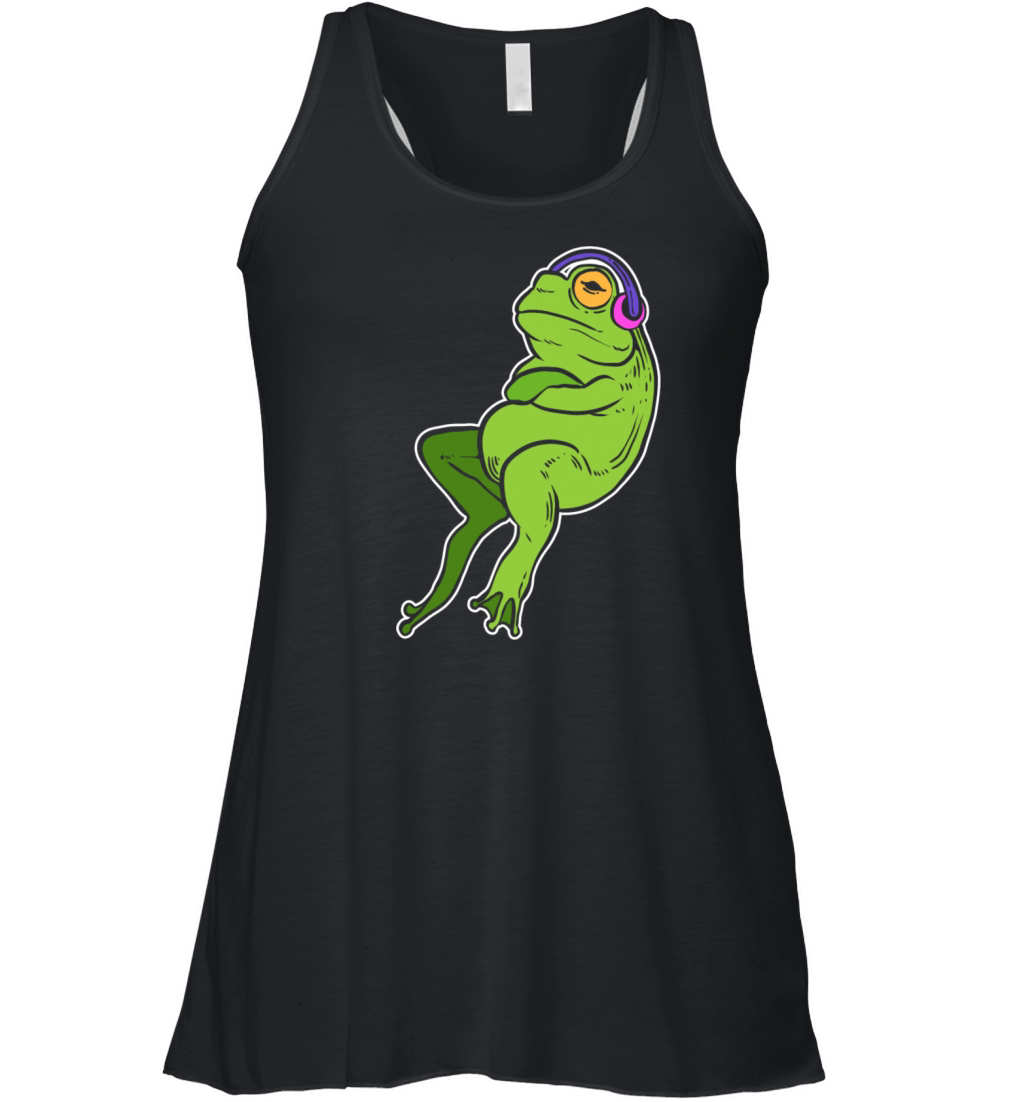 Frog Keep Calm Introvert Gift Women's Flowy Tank Top
