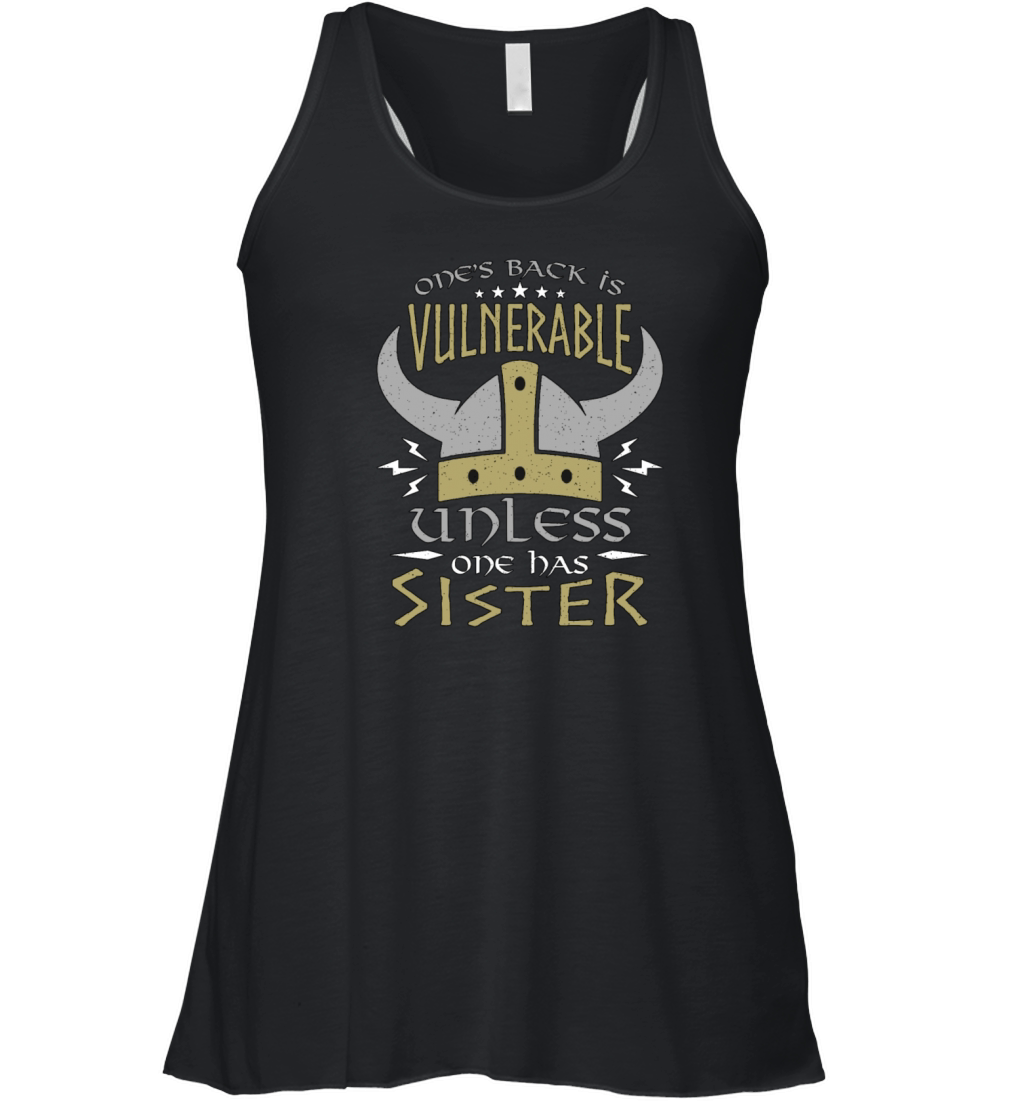 Norse Mythology Ones Back Is Vulnerable Norse Women's Flowy Tank Top