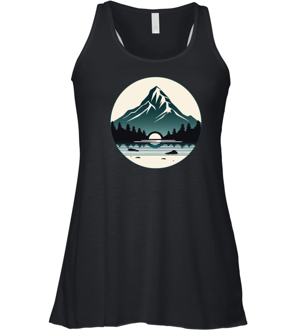 Peak - Minimalist Nature Design Women's Flowy Tank Top