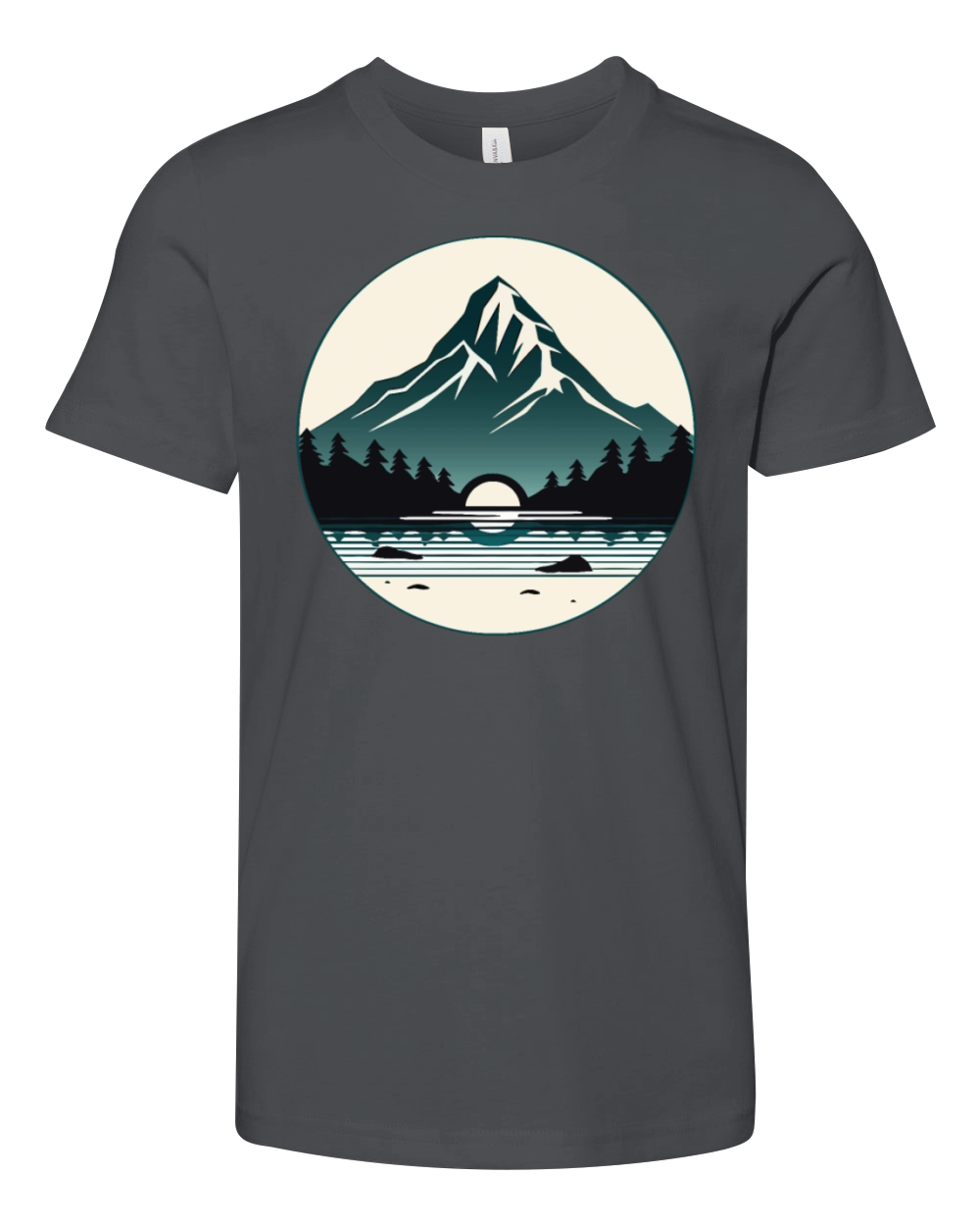 Peak - Minimalist Nature Design Youth Unisex Jersey Tee