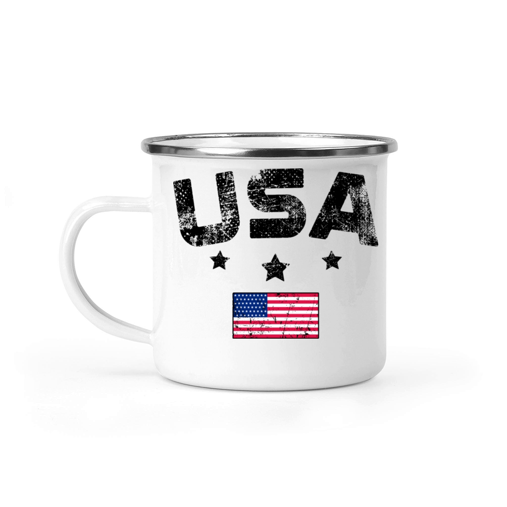 Fathers day Best dad ever with US american flag Camping Mug