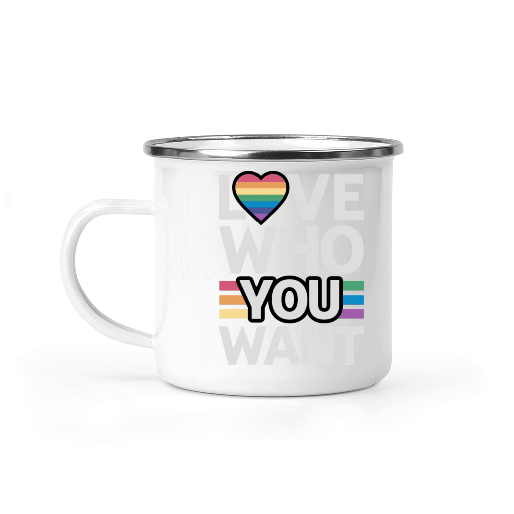 Love who you want pride month 2023 Camping Mug