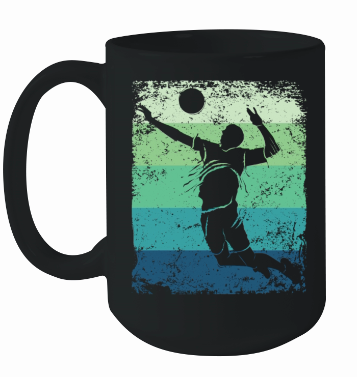 Volleyball Player Retro Beach Volleyball Ceramic Mug
