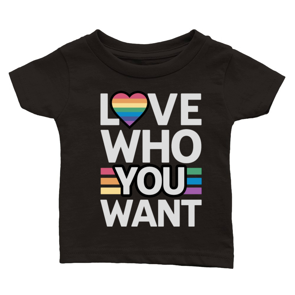 Love who you want pride month 2023 Classic Baby Crewneck T-shirt