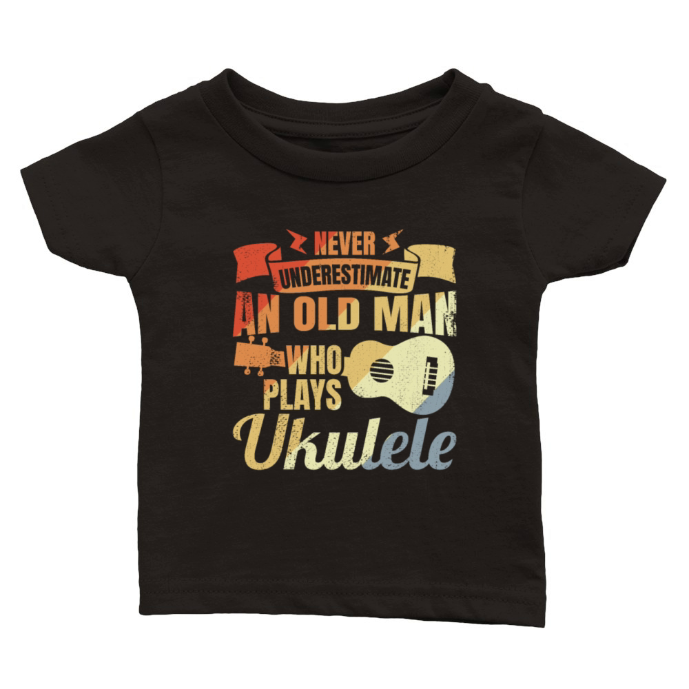 Ukulelist Grandfather Classic Baby Crewneck T-shirt