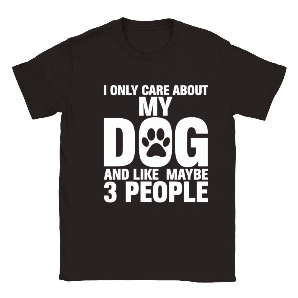 I Only Care About My Dog And Maybe 3 People Classic Kids Crewneck T-shirt