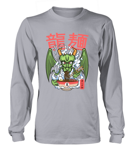 Dragon ramen noodles bowl Kawaii monstrous lizard Long sleeved Unisex