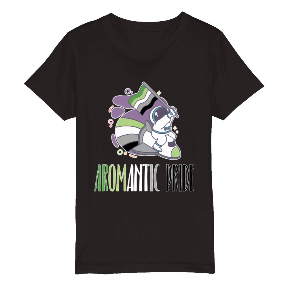 Aromantic Pride Flag Organic Kids Crewneck T-shirt