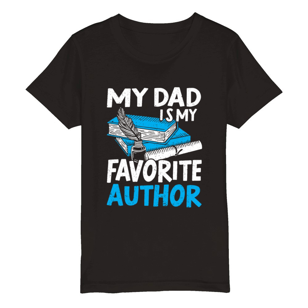 Author Gift Writing Quote Bookworm Author Organic Kids Crewneck T-shirt