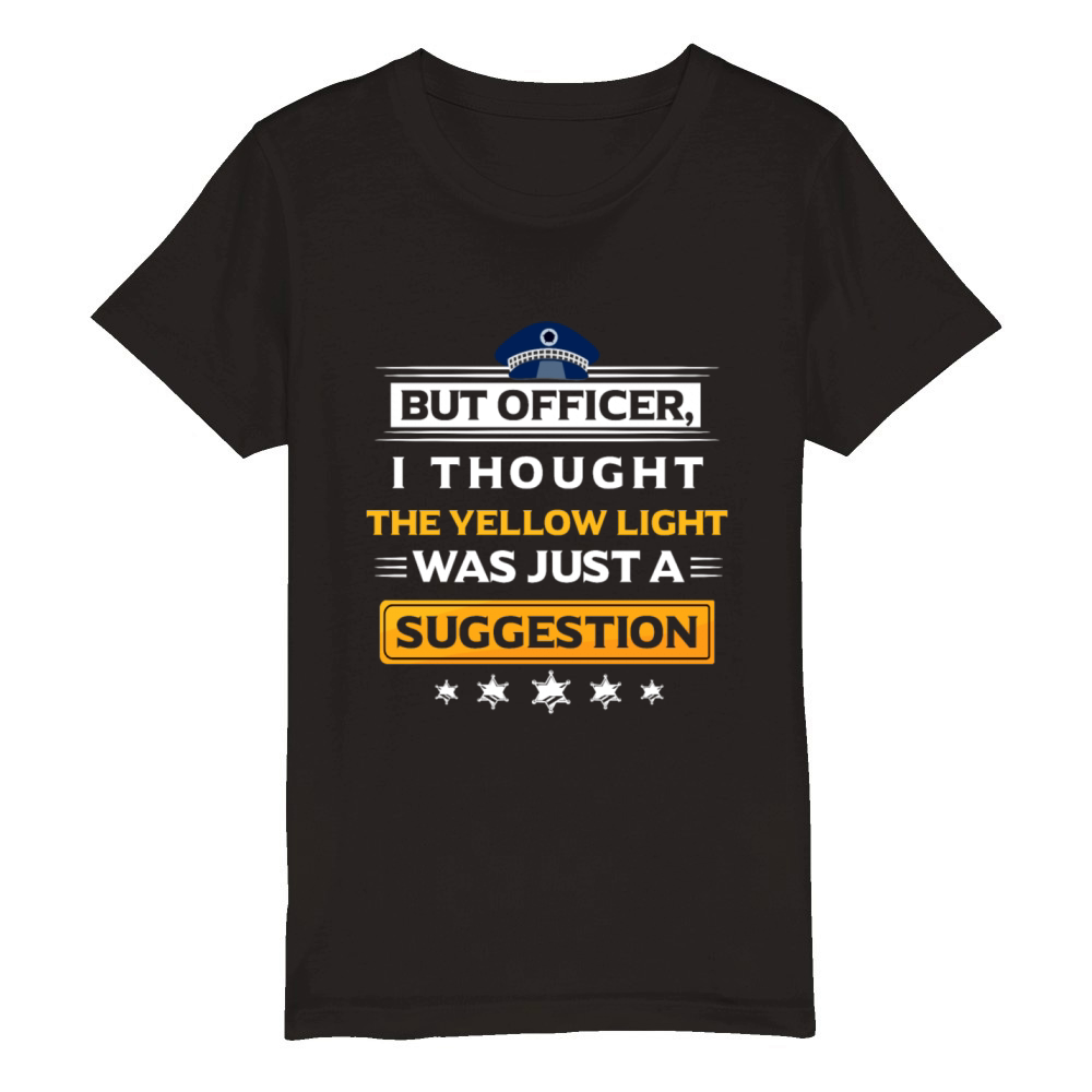 But Officer I Thought Drifting Car Racing Organic Kids Crewneck T-shirt