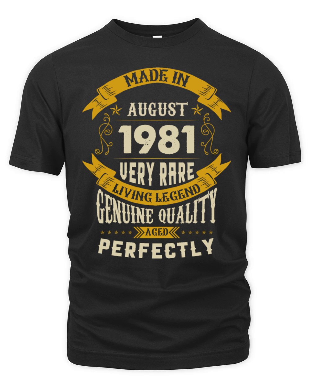 August 1981 Vintage Birthday Present Organic Unisex T-shirt