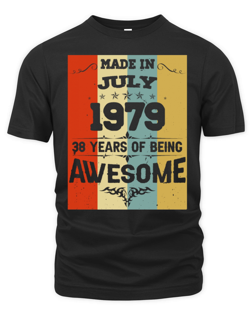 July 1979 Vintage Birthday Present Organic Unisex T-shirt