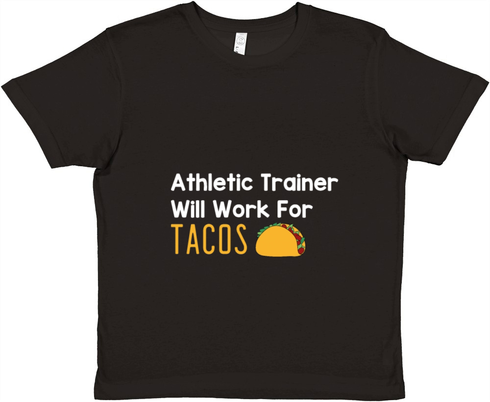 Athletic Trainer Will Work For Tacos Premium Kids Crewneck T-shirt