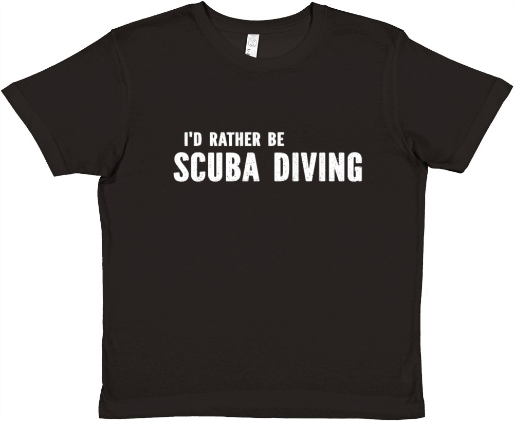 Diver Underwater Diving - Id Rather Be Scuba Divi Premium Kids Crewneck T-shirt