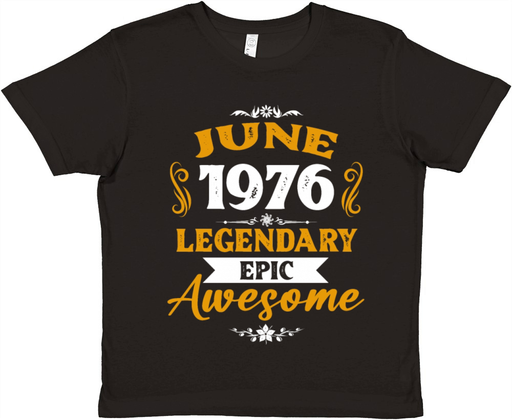 June 1976 Legendary Birthday Present Premium Kids Crewneck T-shirt