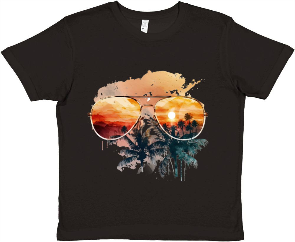 Sunset with glasses Premium Kids Crewneck T-shirt