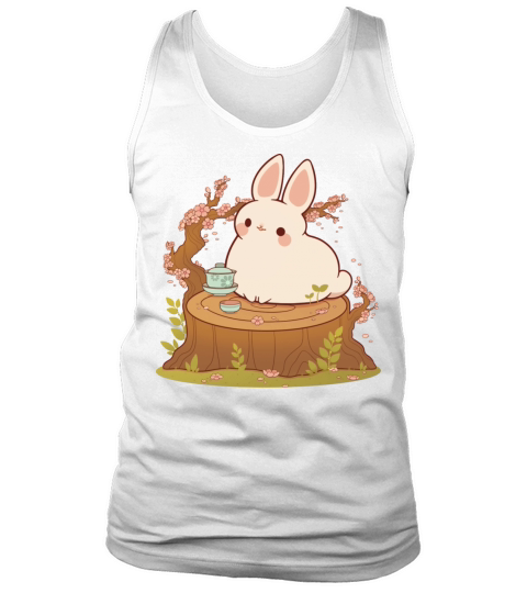 Cherry Blossom Tea Bunny Tank Top Unisex