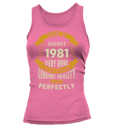 August 1981 Vintage Birthday Present Tank top Woman