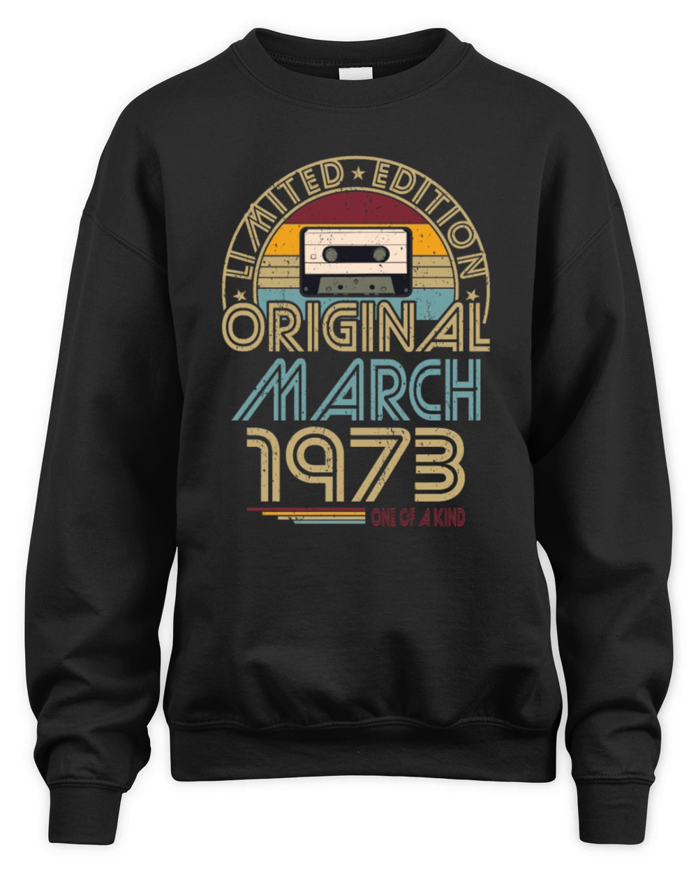 50th birthday march 1973 original 1973 Unisex Premium Crewneck Sweatshirt