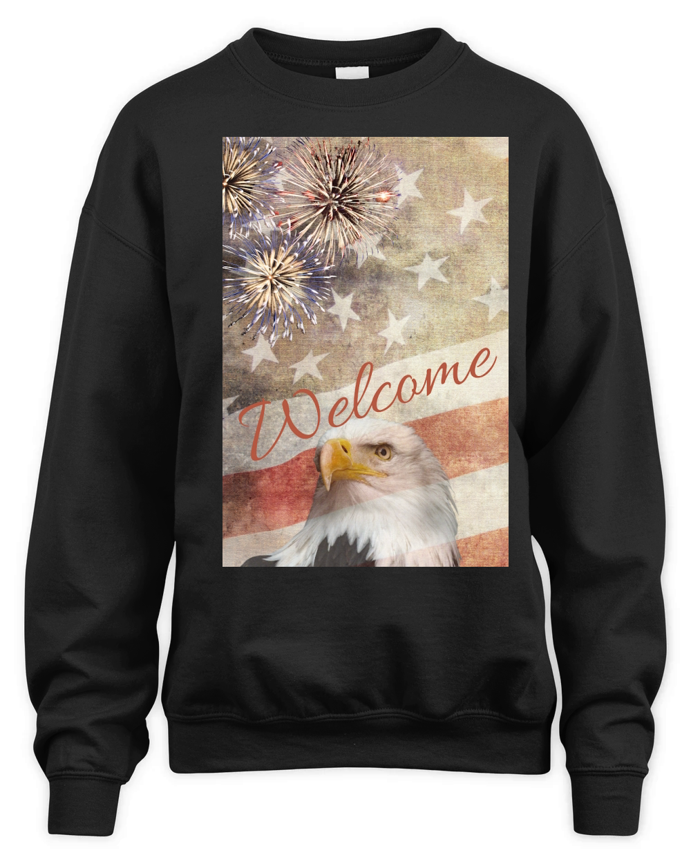 American USA Flag Independence Day Unisex Premium Crewneck Sweatshirt