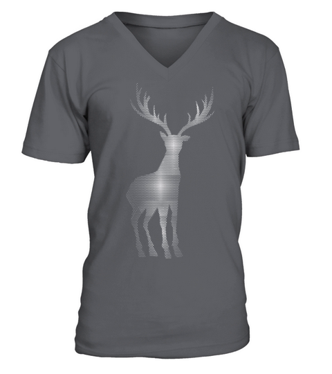 Deer Hexagon Abstract V-Neck T-shirt