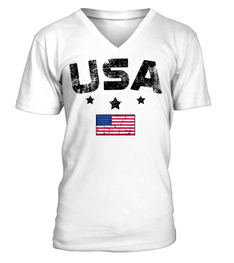 Fathers day Best dad ever with US american flag V-Neck T-shirt