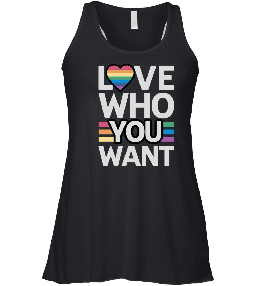 Love who you want pride month 2023 Women's Flowy Tank Top