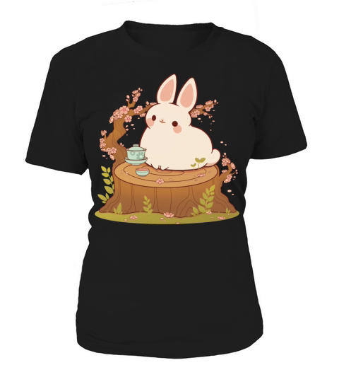 Cherry Blossom Tea Bunny Women's T-Shirt