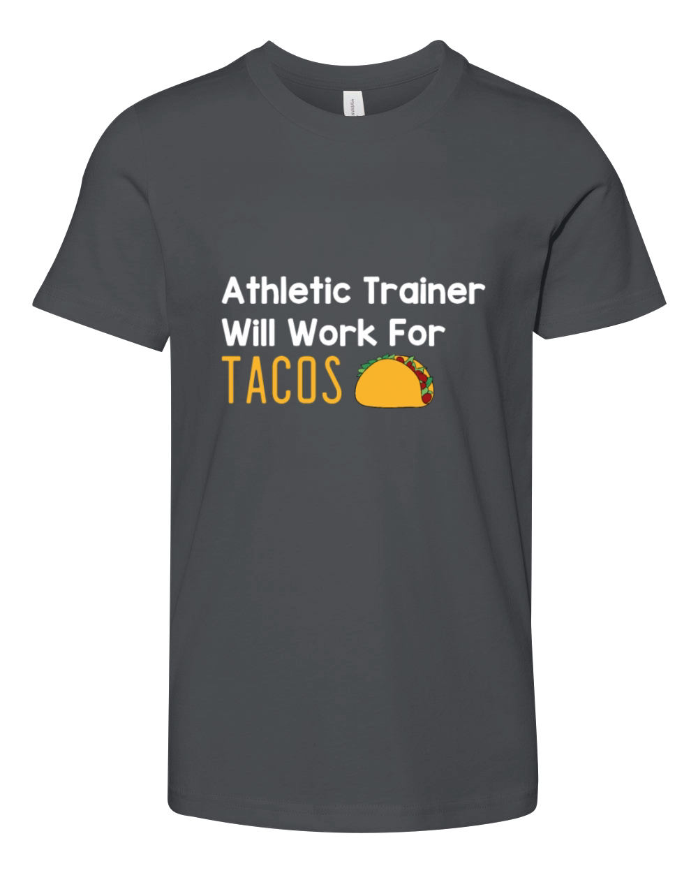 Athletic Trainer Will Work For Tacos Youth Unisex Jersey Tee