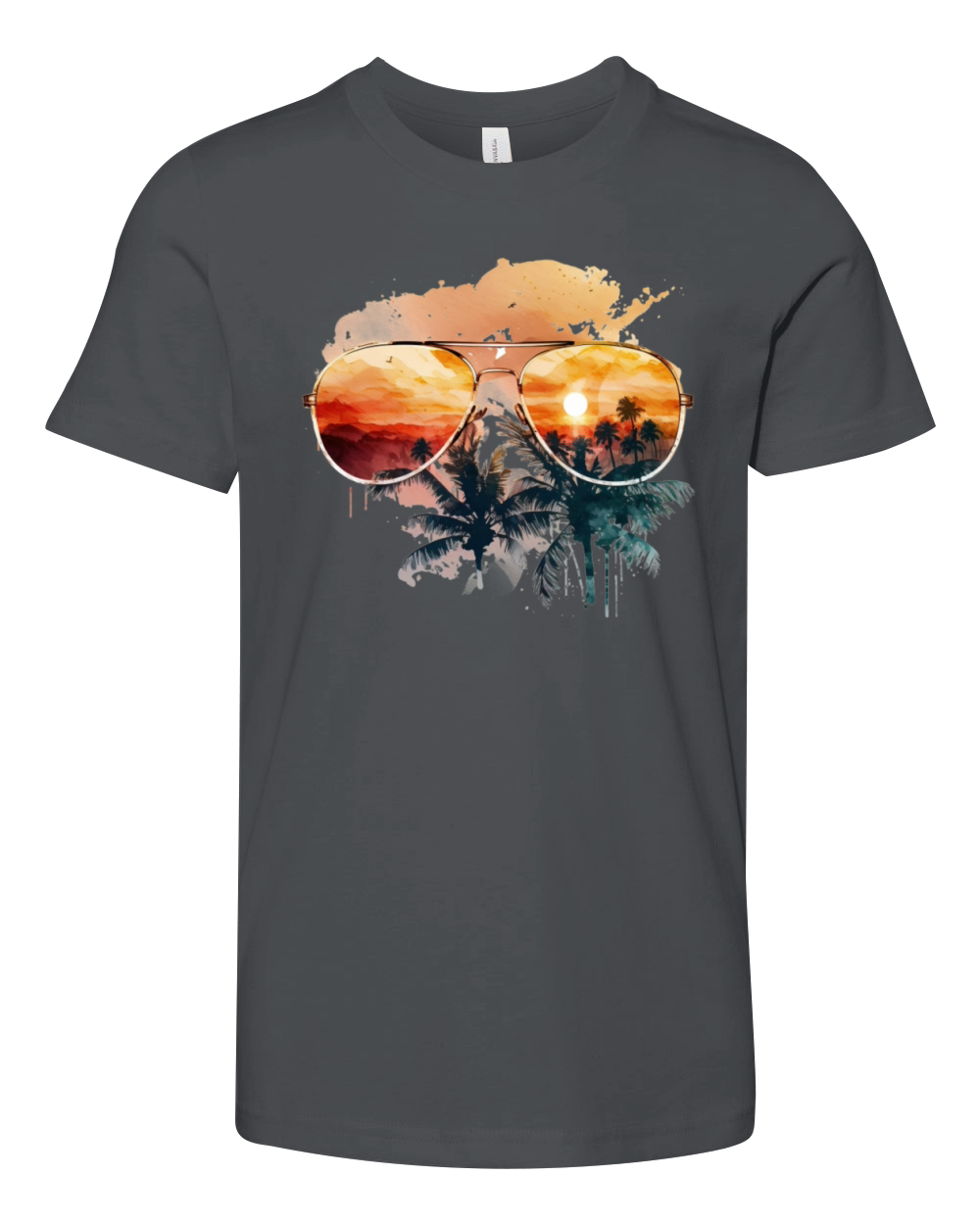 Sunset with glasses Youth Unisex Jersey Tee